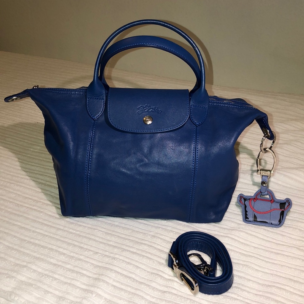 Purse ‘Le Pliage Cuir’ + Purse Charm
